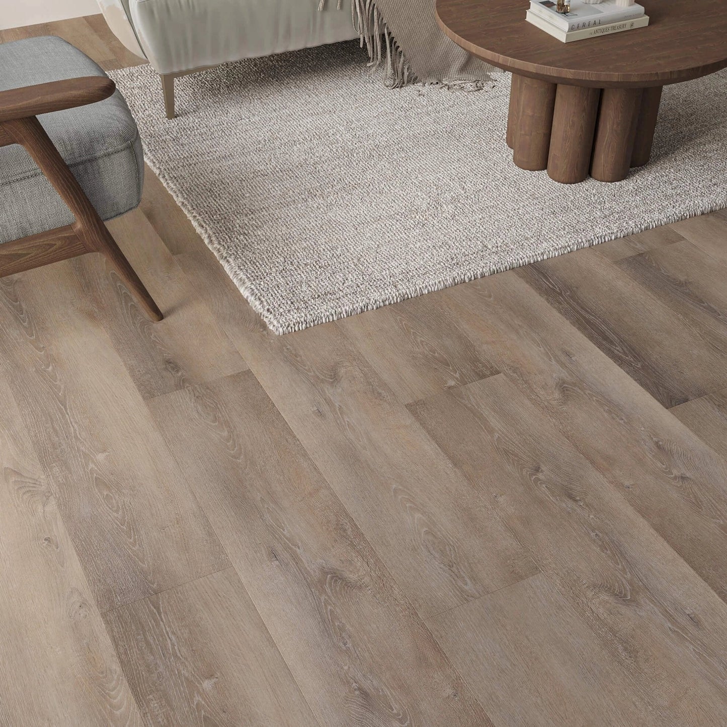 Waterproof Alba Midnight Oak Glue Down LVT