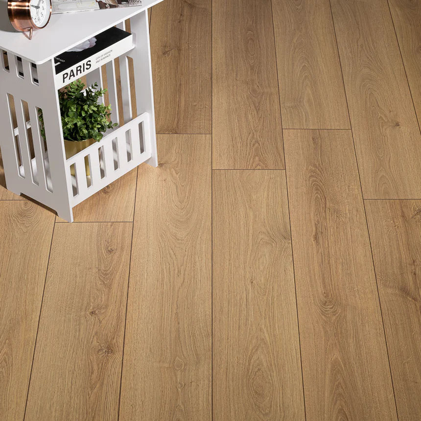 Natural Oak 12mm Waterproof Laminate Flooring