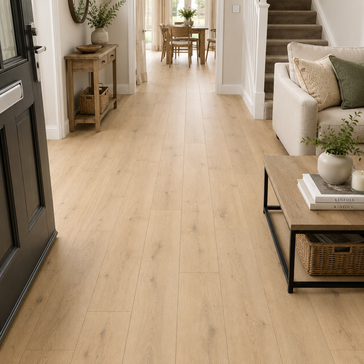 Natural Oak 12mm AC5 Waterproof Laminate Flooring