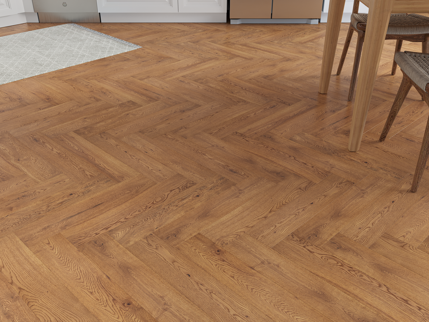 Holloway Ember Oak 15mm Herringbone Engineered Wood Flooring