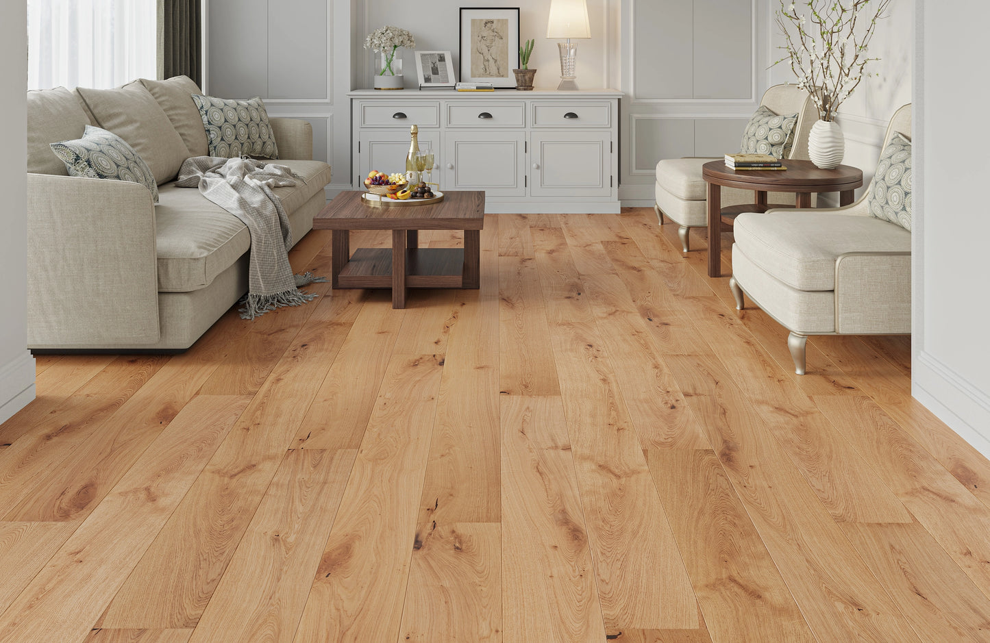 Harrow Oak 15mm Long Board Click Engineered Wood Flooring