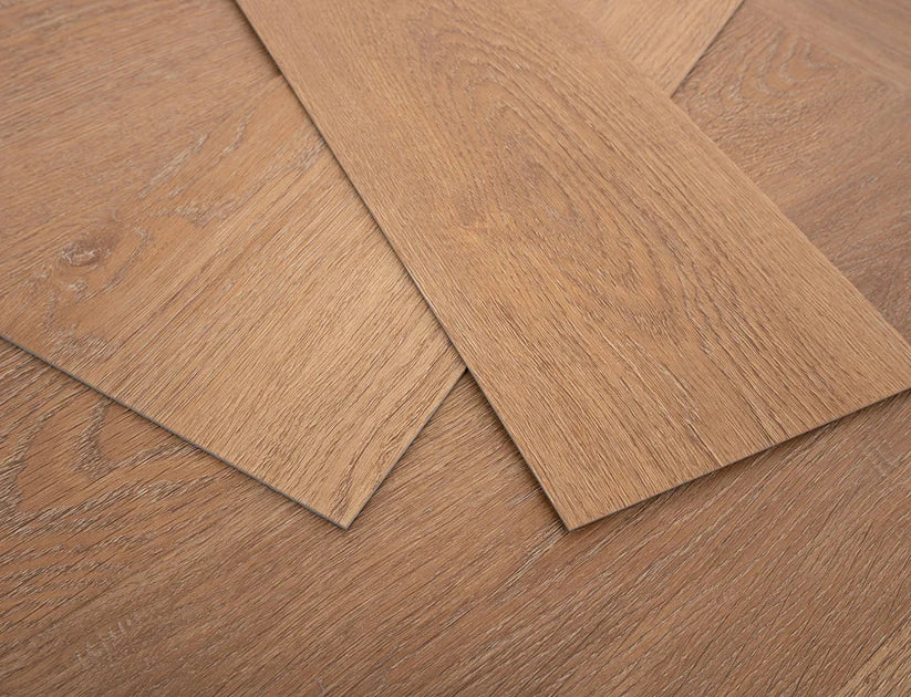 Luma Harvest Oak 3mm Herringbone Waterproof Glue Down LVT