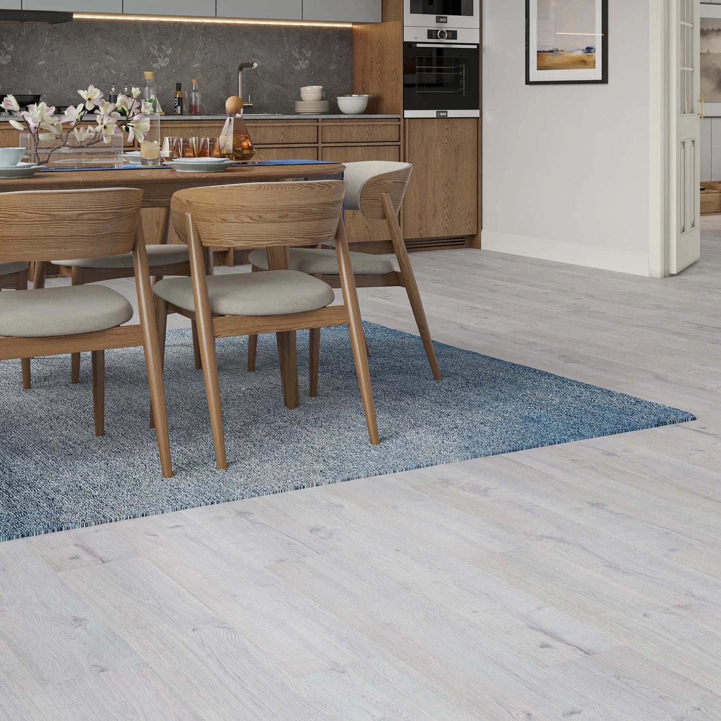 Waterproof Luxury Ivory Oak 8mm Laminate Flooring