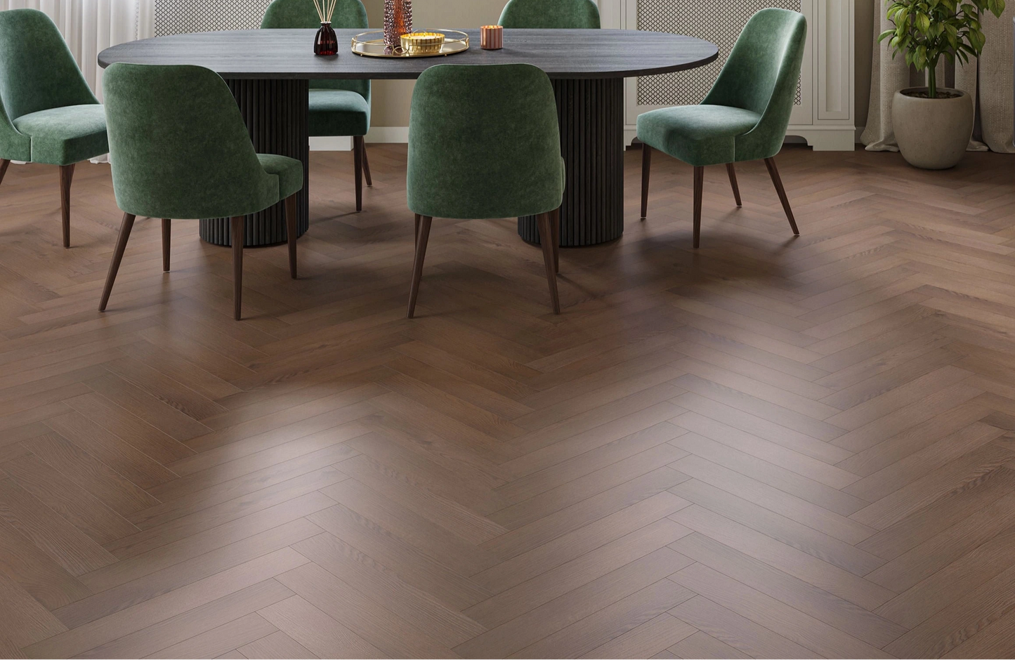12mm Westbury Oak Herringbone Laminate Flooring