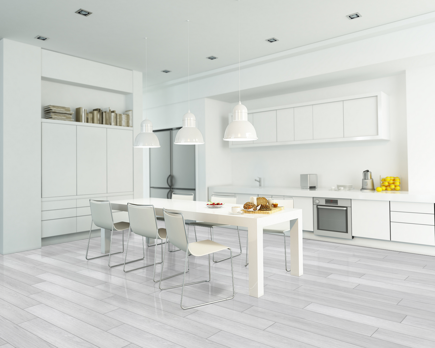 Modern Light Grey Oak 8mm Laminate Flooring