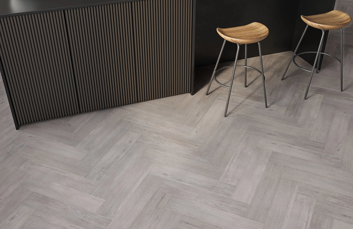 Waterproof Titan Oak Herringbone LVT Rigid Core SPC Click Luxury Vinyl Tile Flooring