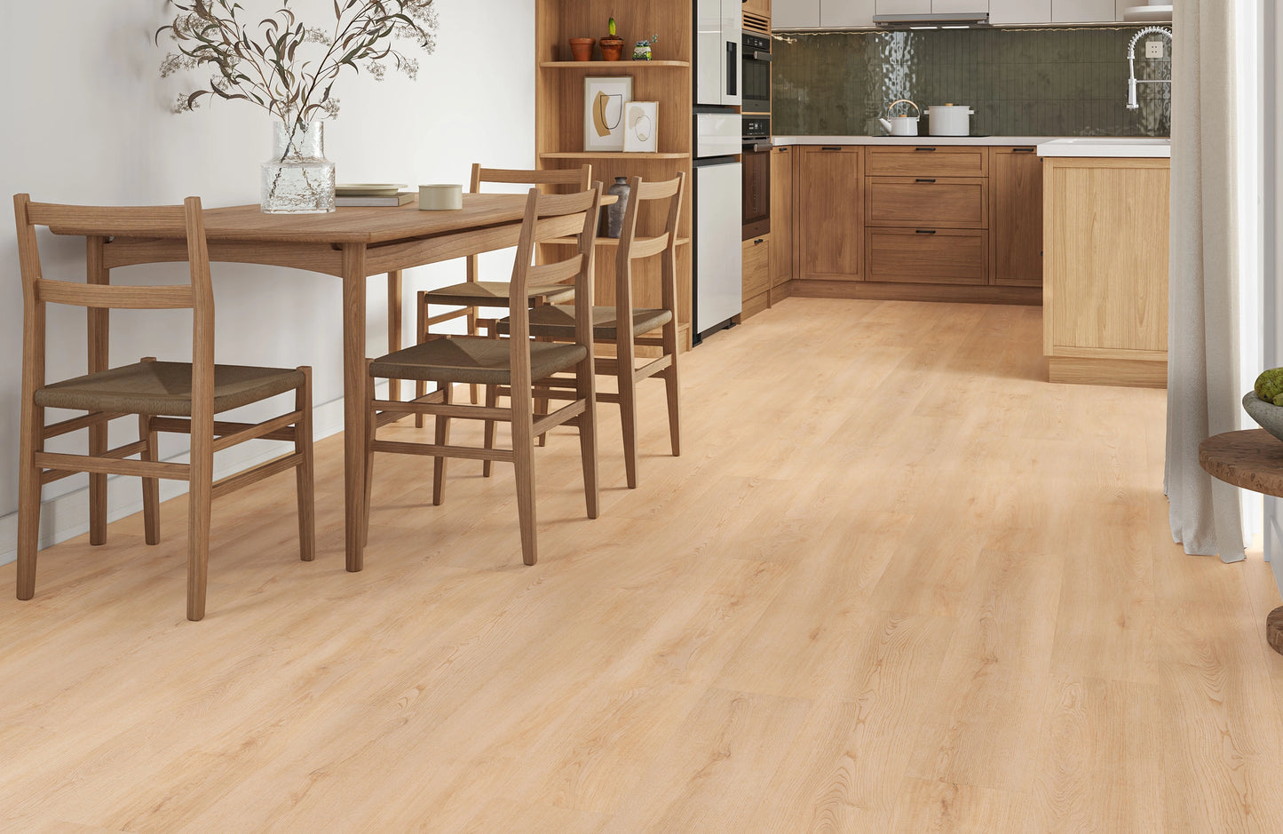 Waterproof Pure Nature Oak Plank 0.5mm Wear Layer LVT Rigid Core SPC Click Luxury Vinyl Tile Flooring