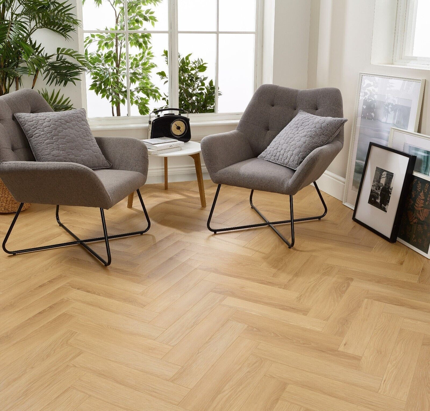 Starward Sand 12mm Herringbone Laminate Flooring