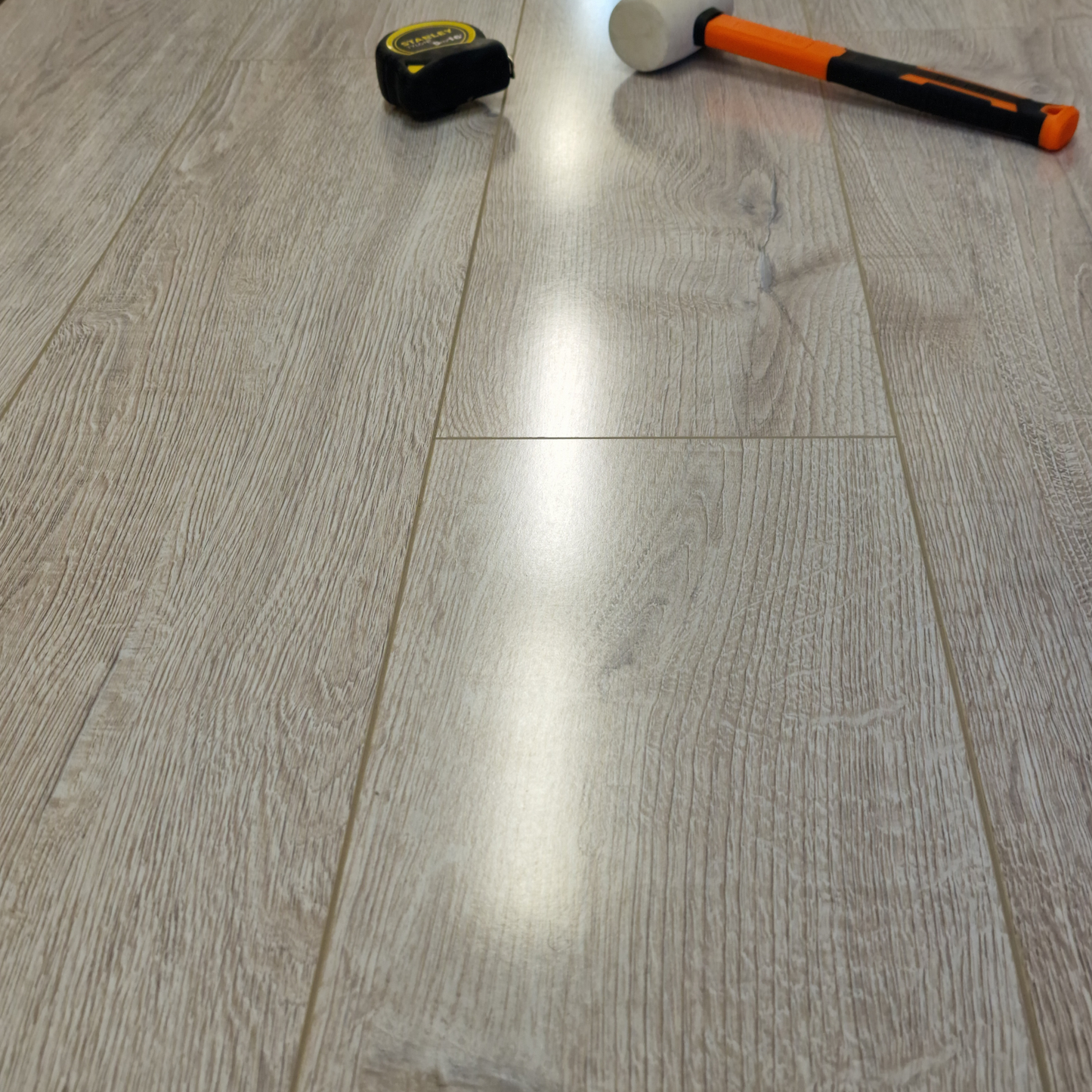 High Gloss Silver 8mm Laminate Flooring