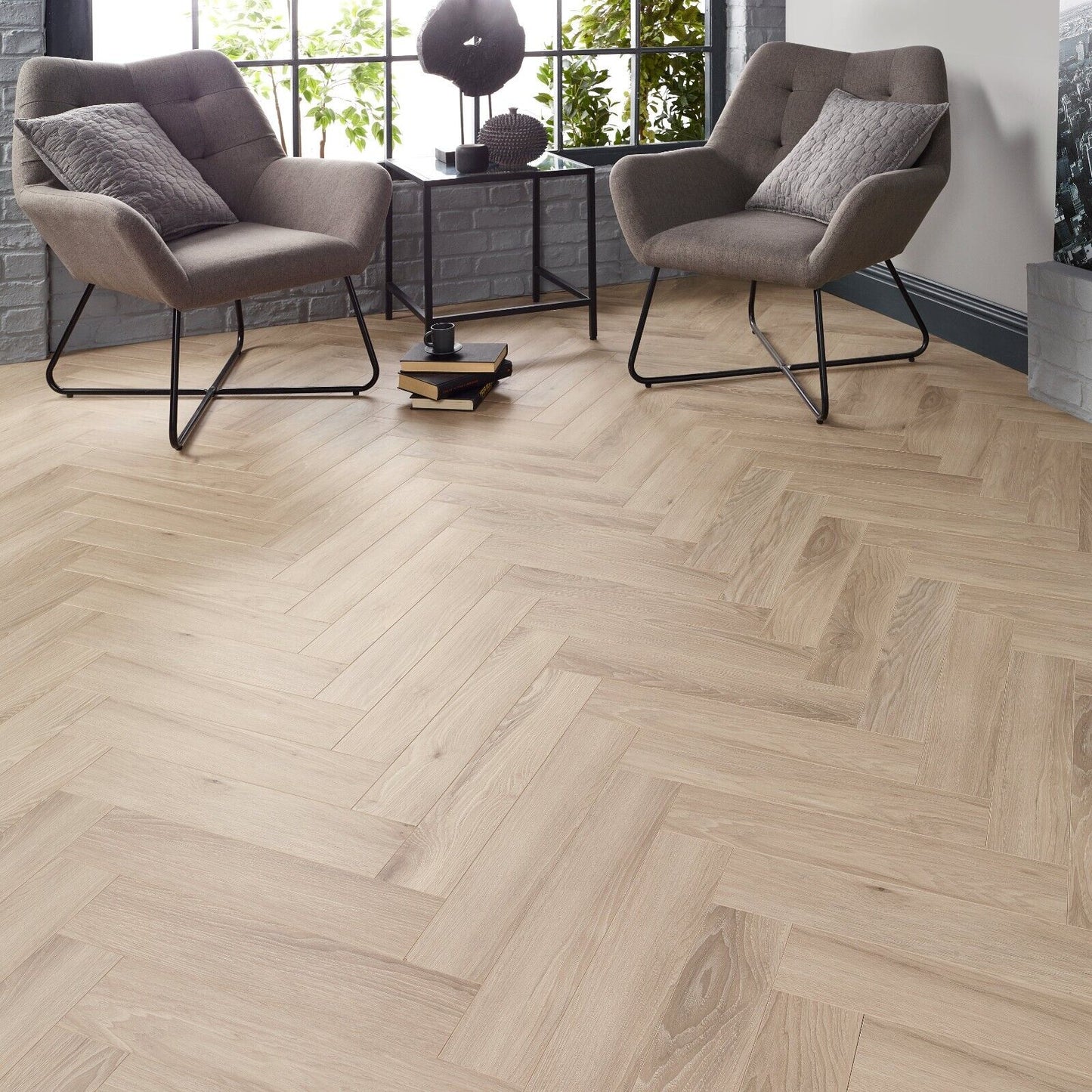 Starward Iceberg 12mm Herringbone Laminate Flooring
