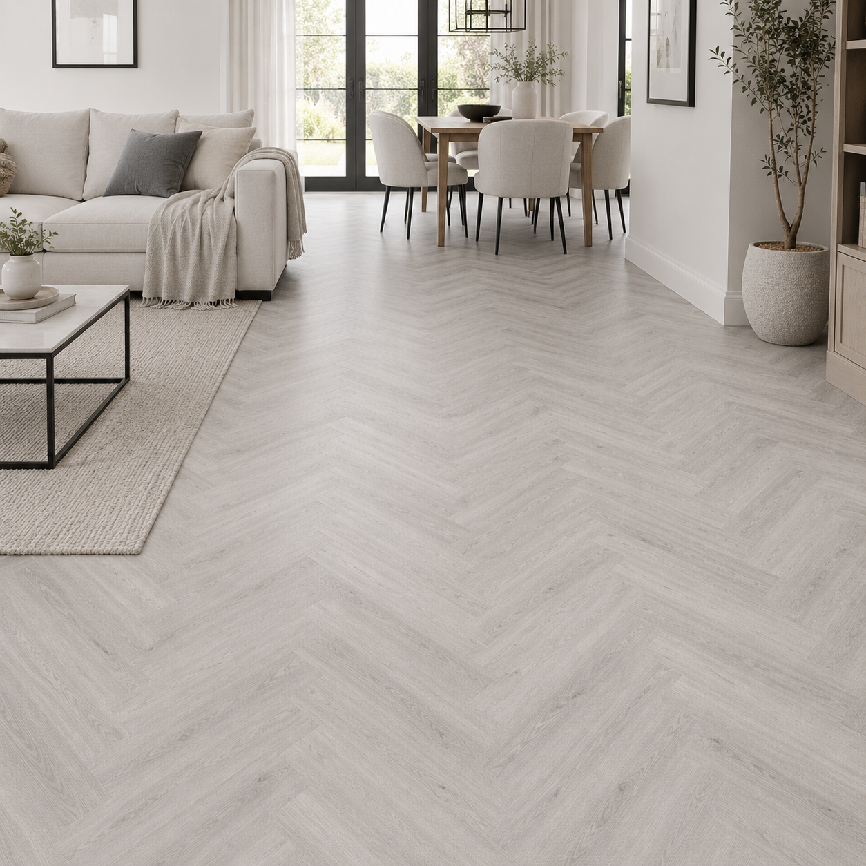 Heritage Kingsley Oak 6.5mm Click Herringbone LVT SPC Waterproof Flooring