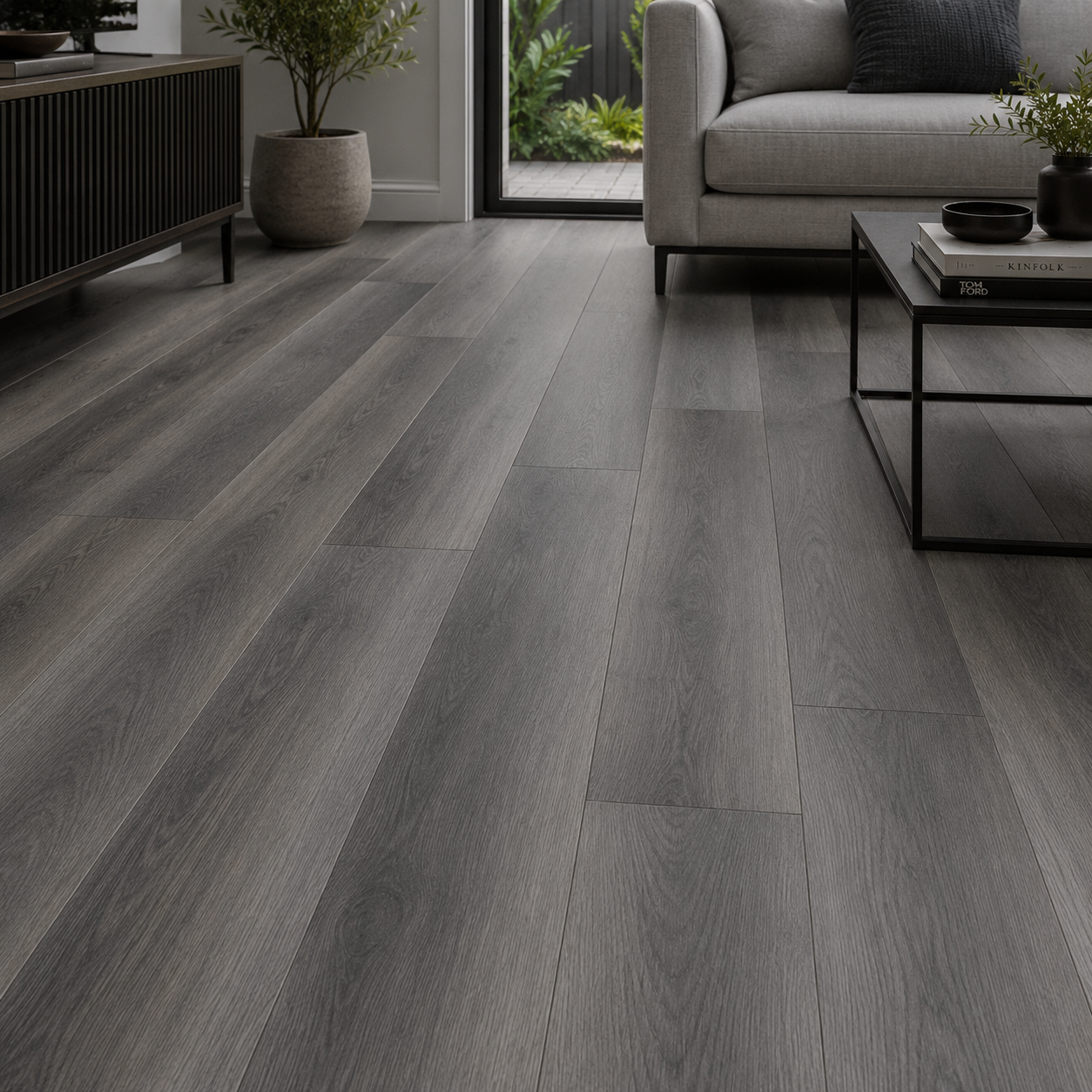 Dark Grey Sovereign Obsidian 6mm Plank LVT Rigid Core SPC Click Luxury Vinyl Tile Flooring