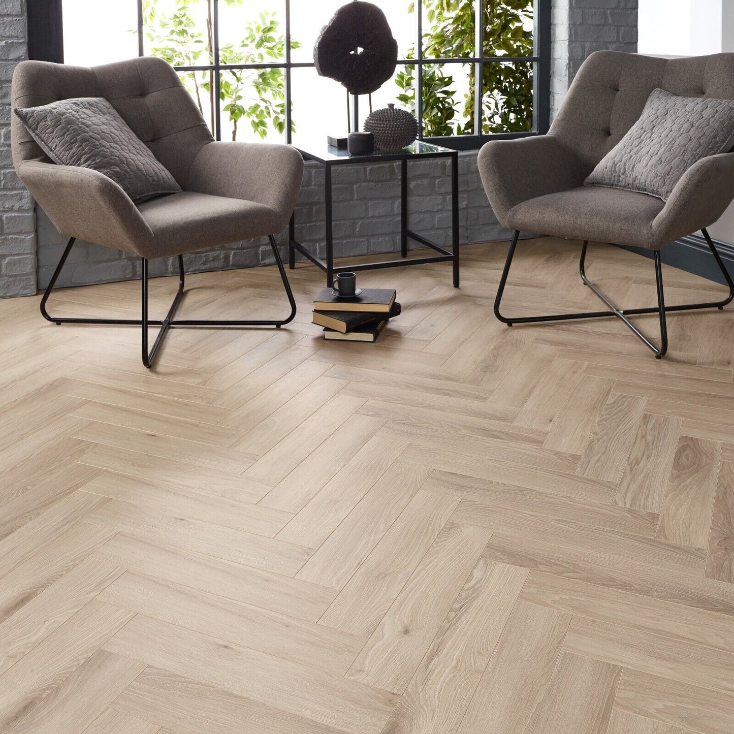Starward Iceberg 12mm Herringbone Laminate Flooring