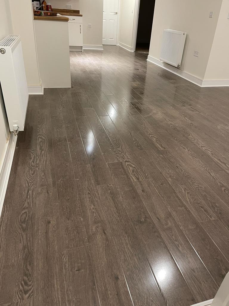 High Gloss Black Granite 8mm Laminate Flooring