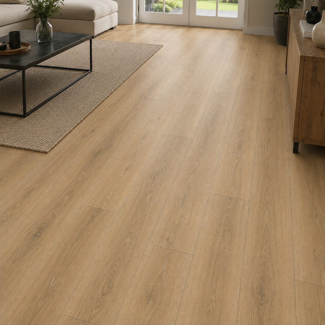 Waterproof Natural Oak Plank LVT Rigid Core SPC Click Luxury Vinyl Tile Flooring