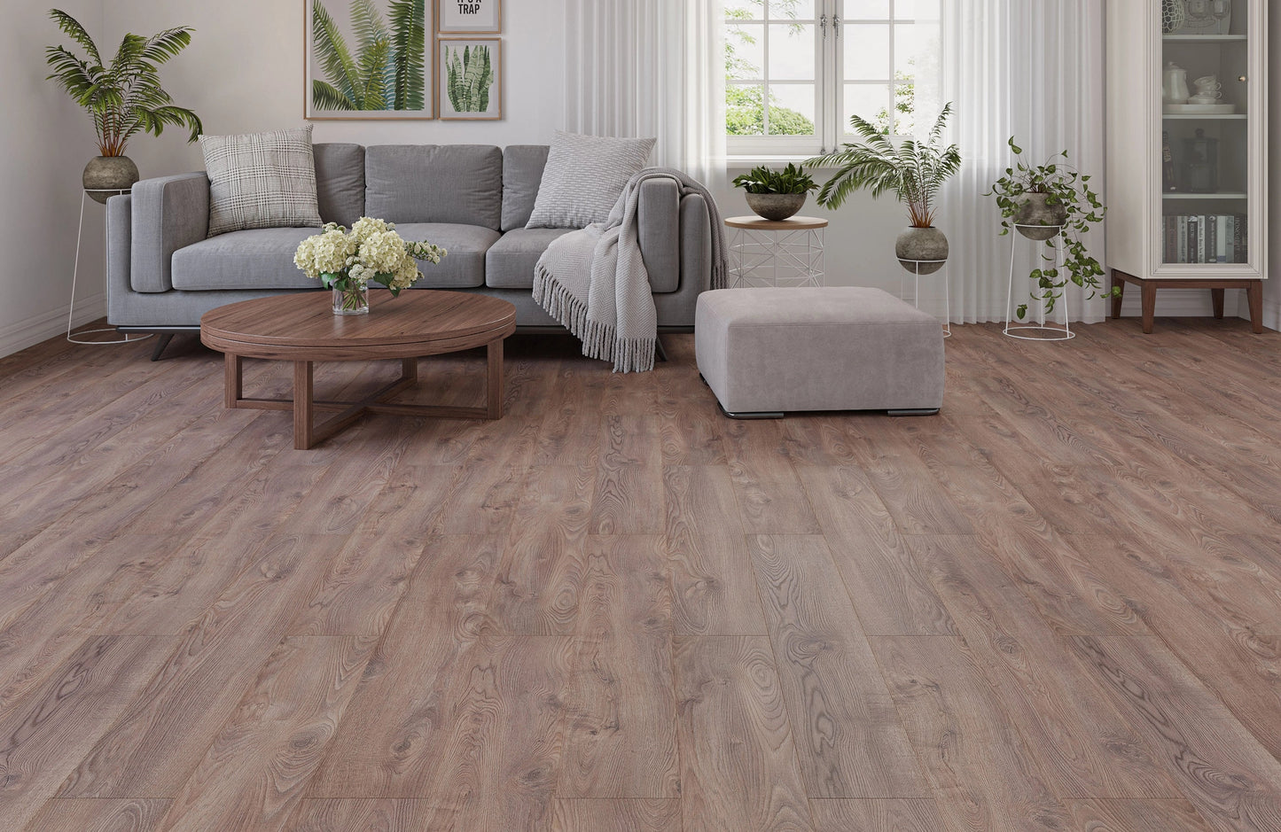 Brown Oak AGT Effect 12mm Laminate Flooring Imperia