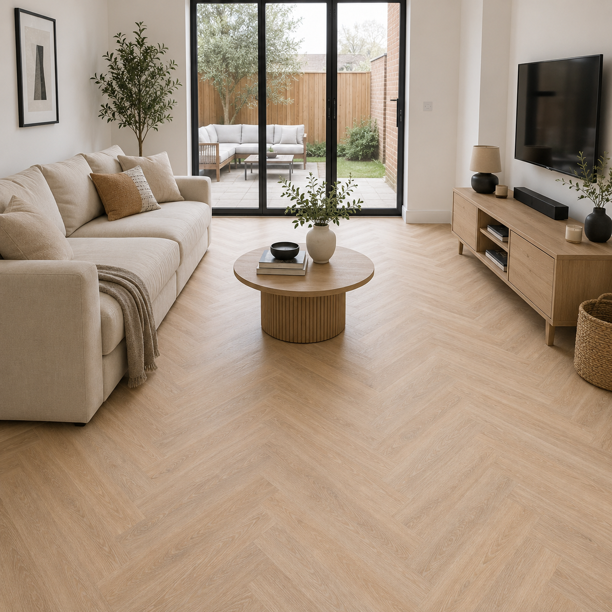 Heritage Plymouth Oak 6.5mm Click Herringbone LVT SPC Waterproof Flooring