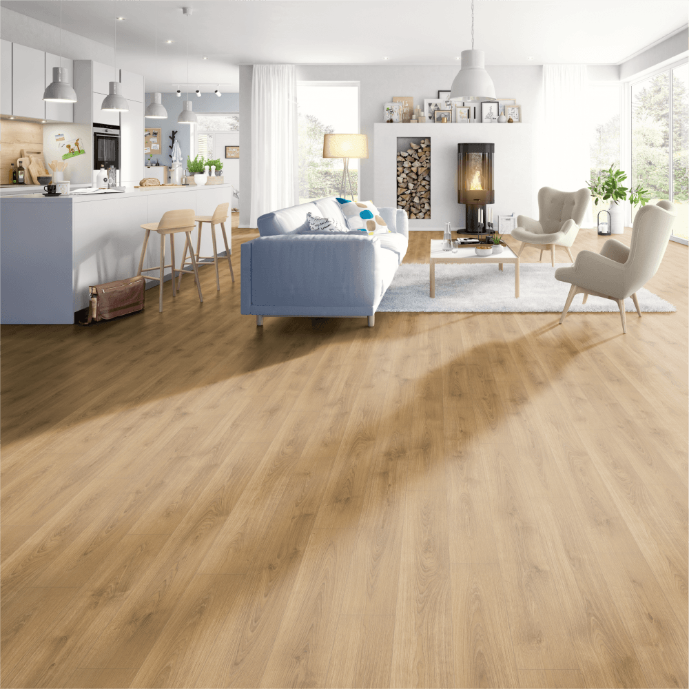 Natural Oak 12mm Waterproof Laminate Flooring