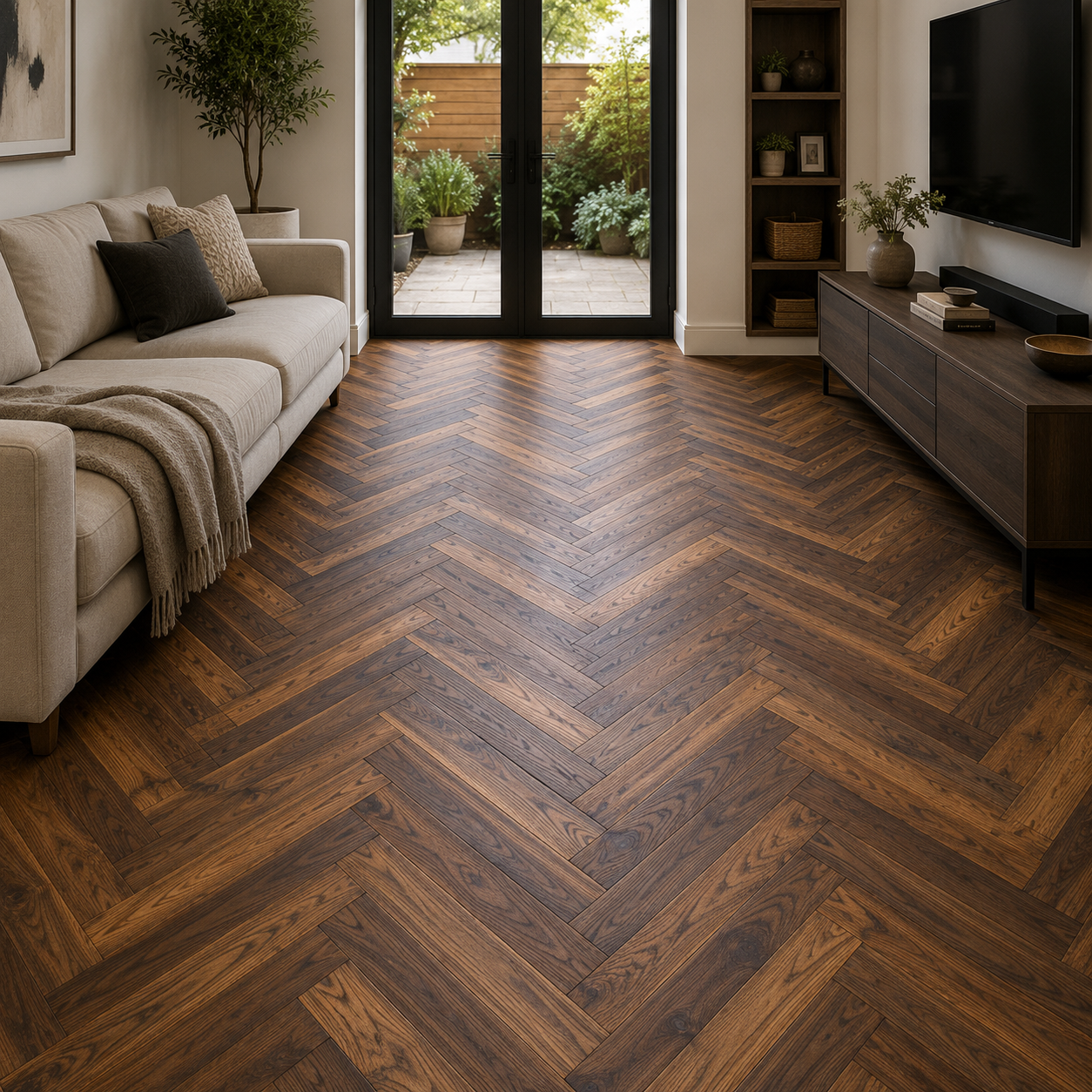Cherry Oak Verona Strathmore Herringbone Engineered Wood Flooring
