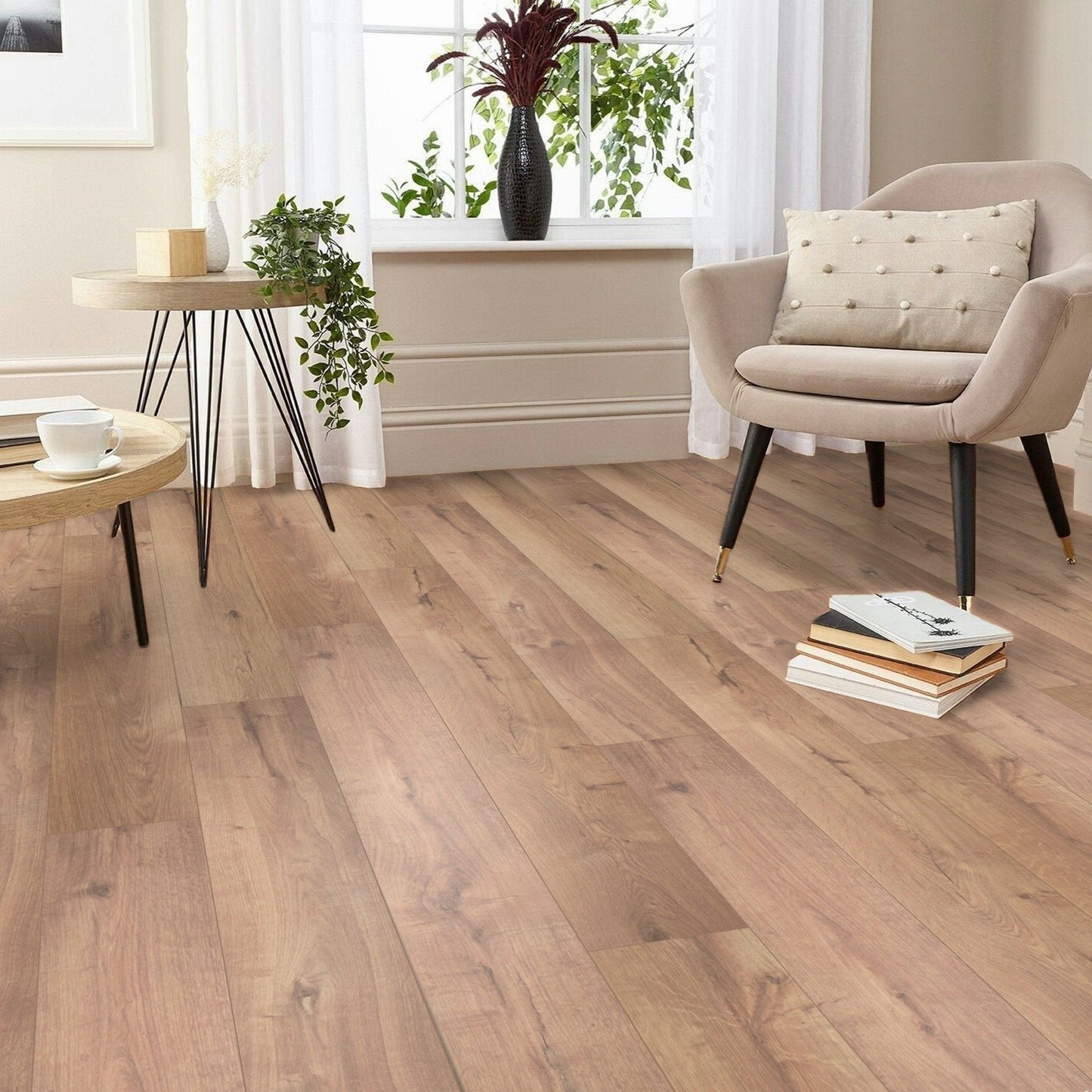 Waterproof Sandford Oak 8mm Plank LVT Rigid Core SPC Click Luxury Vinyl Tile Flooring