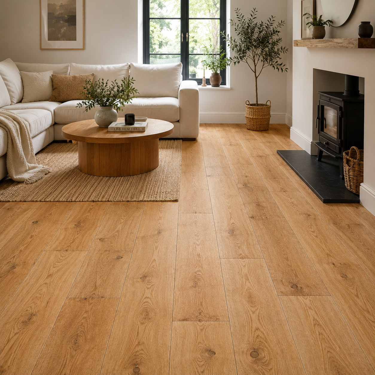 Ballycastle Natural Oak 14mm Brushed & Oiled Engineered Wood Flooring