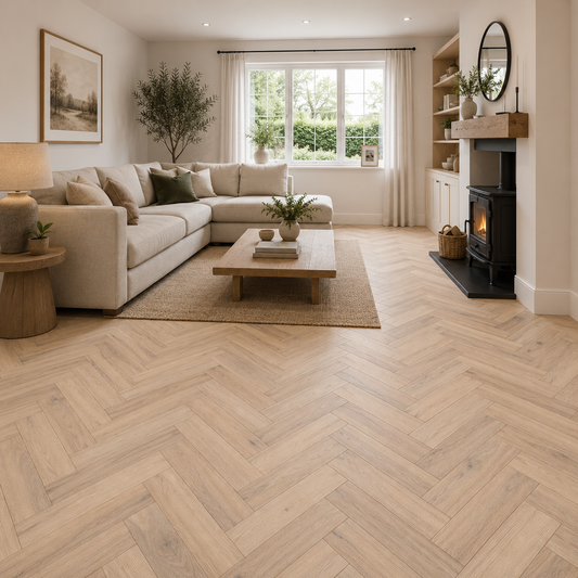 PrimeLine Alston Oak 20mm Herringbone Brushed & Oiled Engineered Wood Flooring