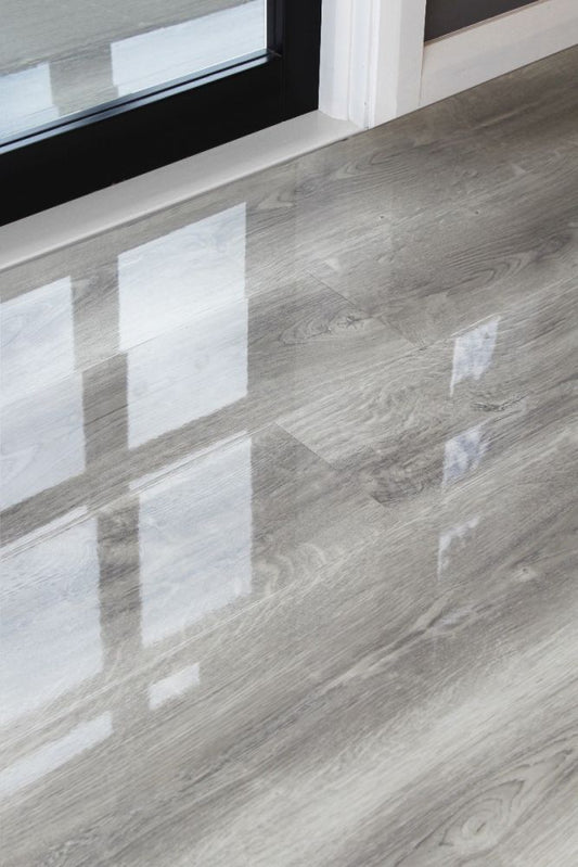 High Gloss Silver Ice 8mm Laminate Flooring