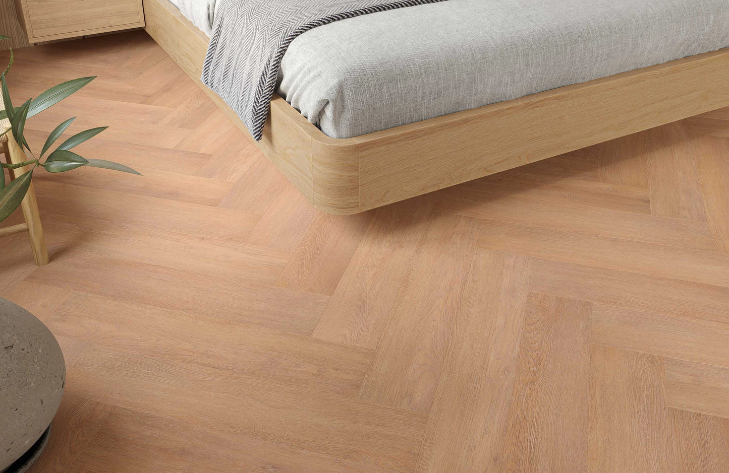 Luma Harvest Oak 3mm Herringbone Waterproof Glue Down LVT