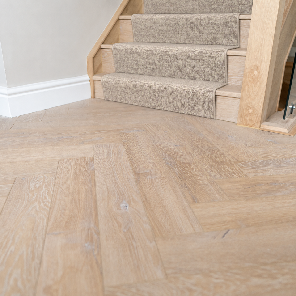 Desert Oak 8mm Herringbone Laminate Flooring