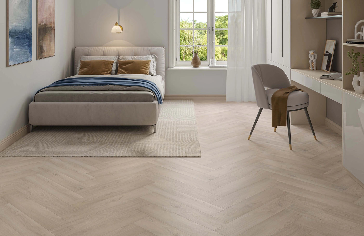 Luma Valleywood Oak 3mm Herringbone Waterproof Glue Down LVT