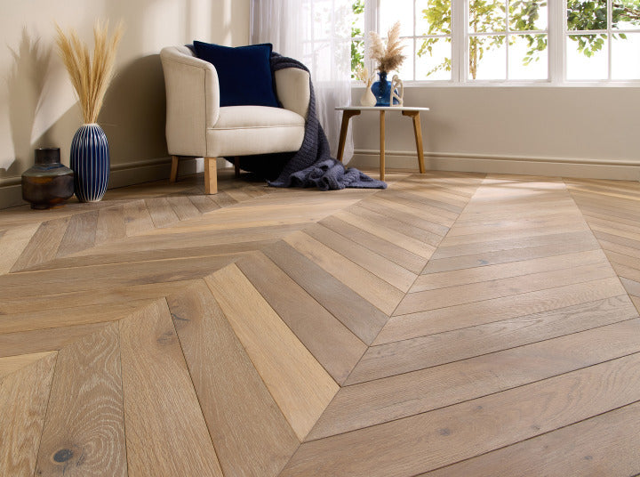 Lumen Hearthwood Chevron 15mm Engineered Wood Flooring
