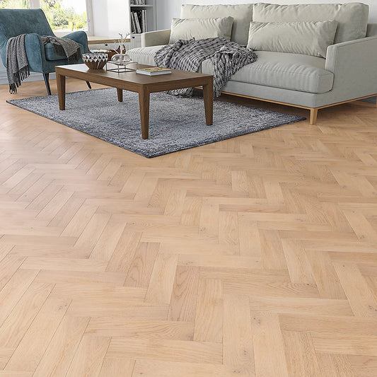 Verona Brightwood Herringbone Oak Engineered Wood Flooring