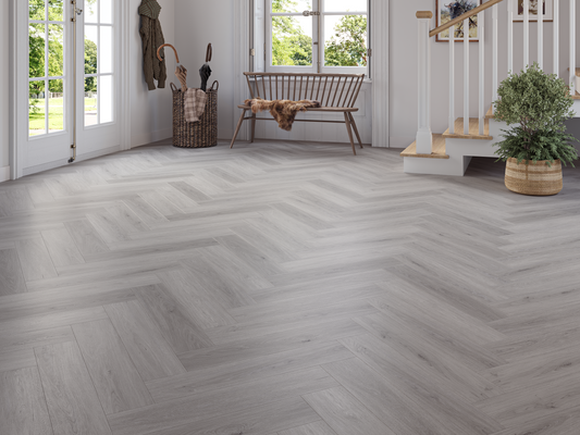Heritage Kingsley Oak 6.5mm Click Herringbone LVT SPC Waterproof Flooring