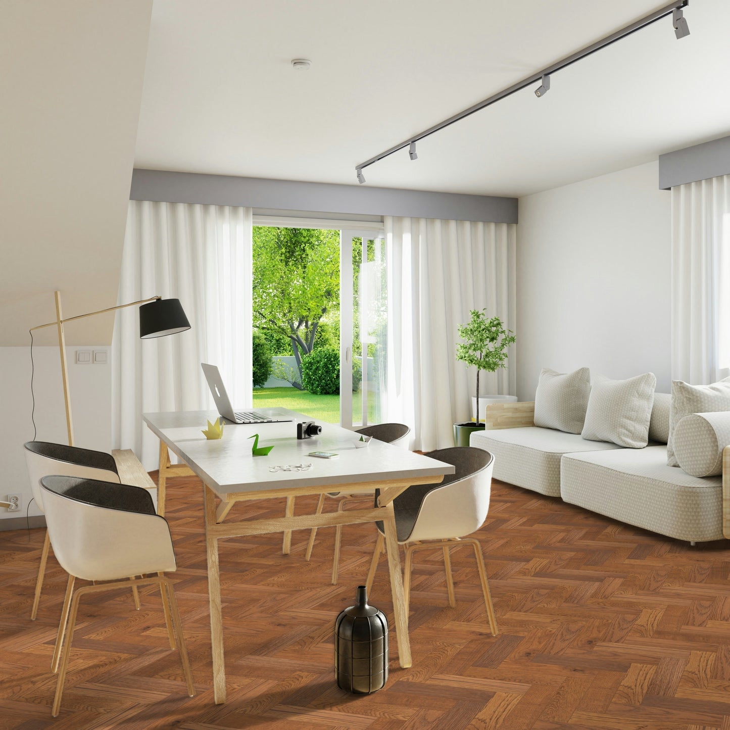 Verona Amberwood Herringbone Oak Engineered Wood Flooring