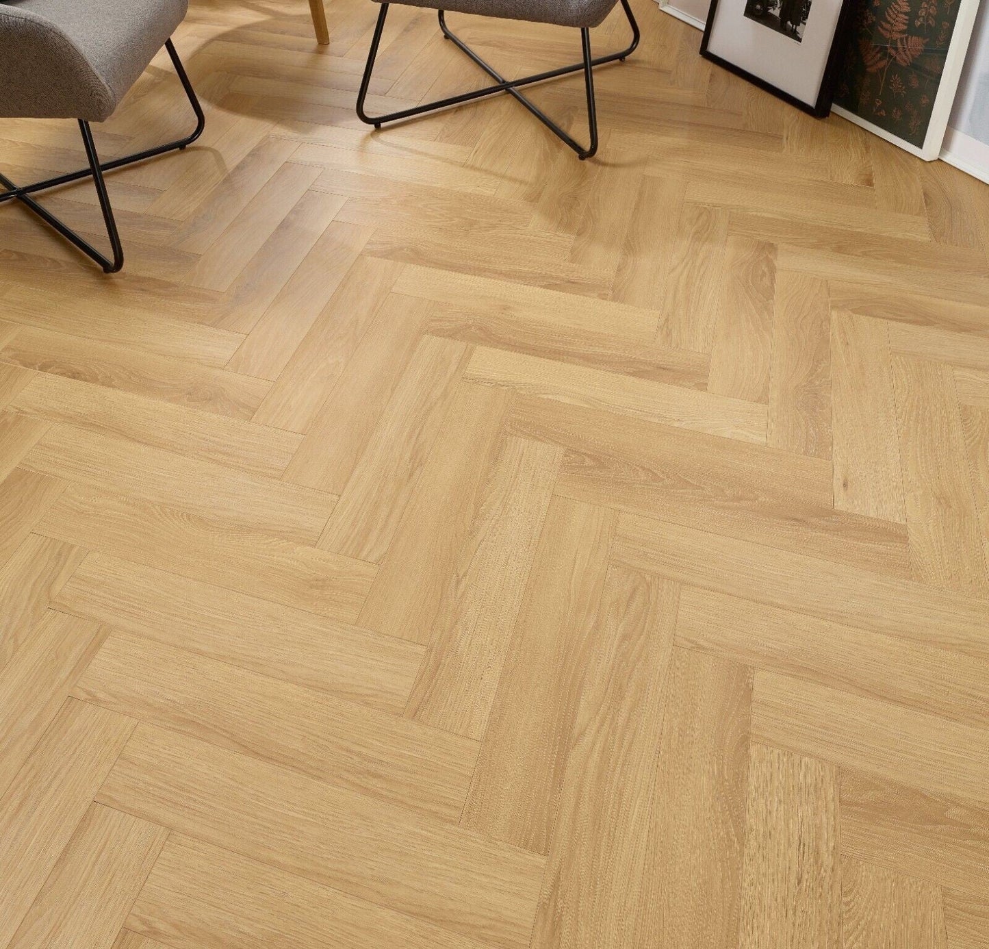 Starward Sand 12mm Herringbone Laminate Flooring