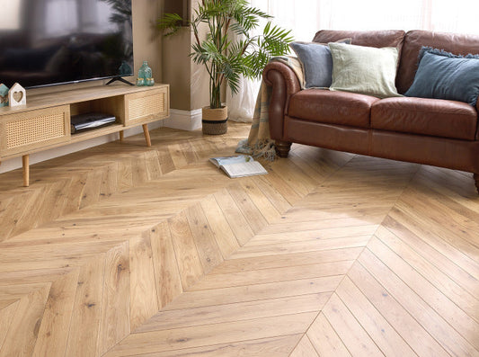 Lumen Stonewood Chevron 15mm Engineered Wood Flooring