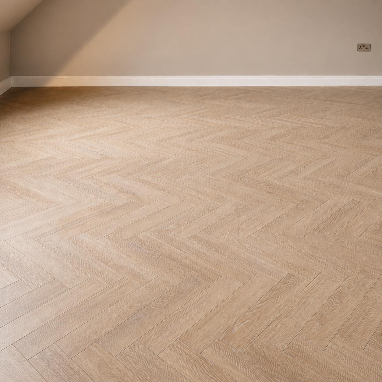 Desert Oak 8mm Herringbone Laminate Flooring