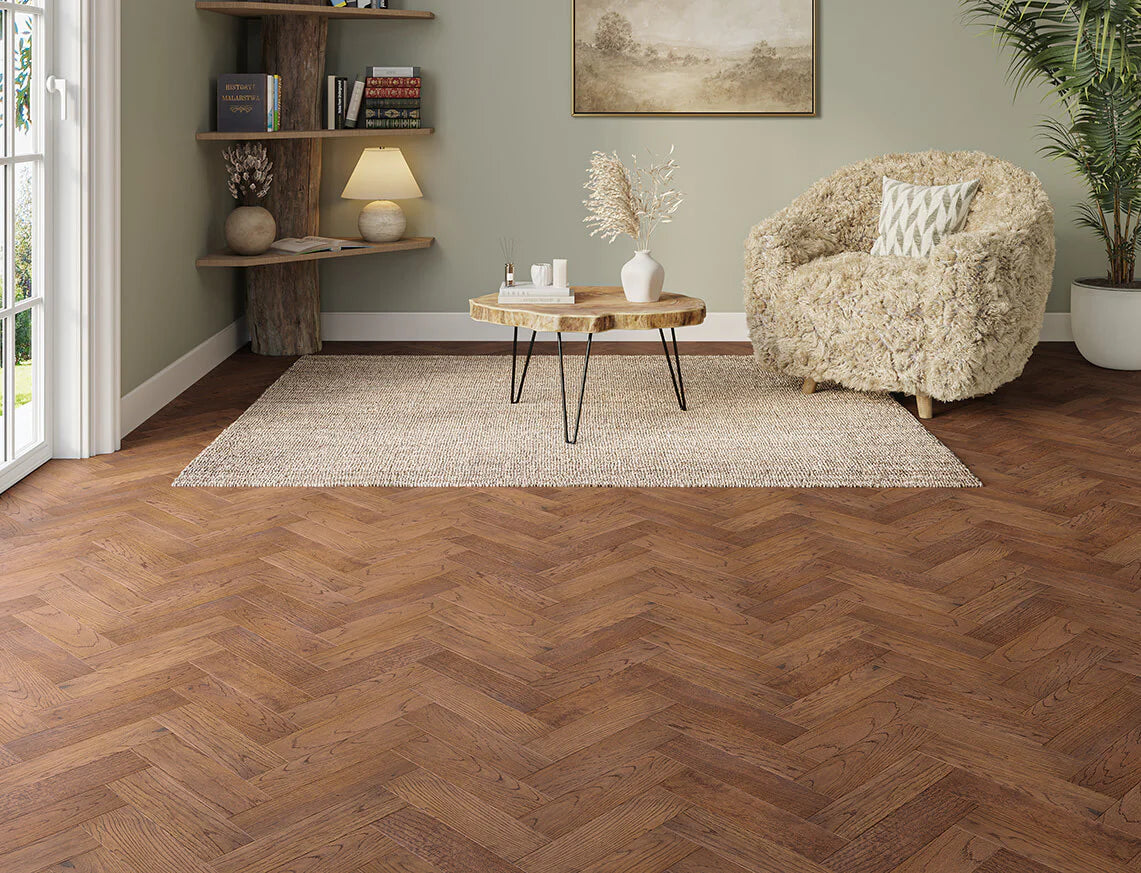 Verona Wellington Herringbone Oak Engineered Wood Flooring