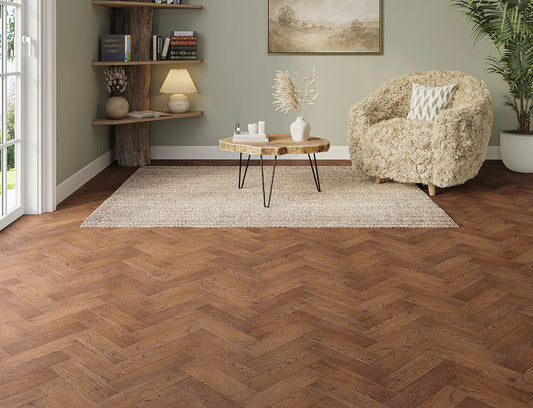 Verona Wellington Herringbone Oak Engineered Wood Flooring