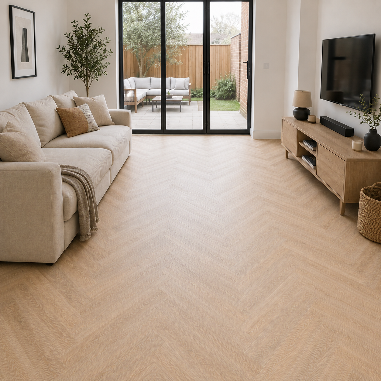 Heritage Plymouth Oak 6.5mm Click Herringbone LVT SPC Waterproof Flooring