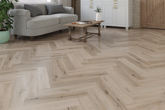 Waterproof Sandringham Oak Herringbone LVT Rigid Core SPC Click Luxury Vinyl Tile Flooring