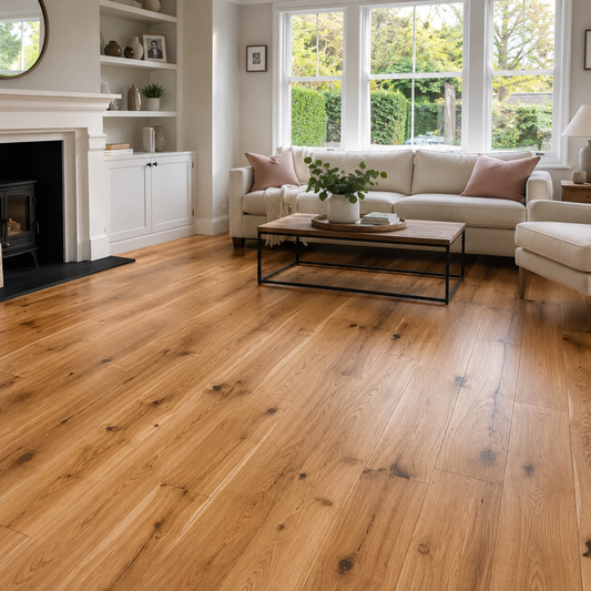 PrimeLine Keldon Oak 20mm Smooth & Lacquered Engineered Wood Flooring