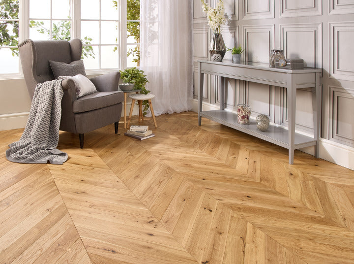Lumen Thornewood Chevron 15mm Engineered Wood Flooring