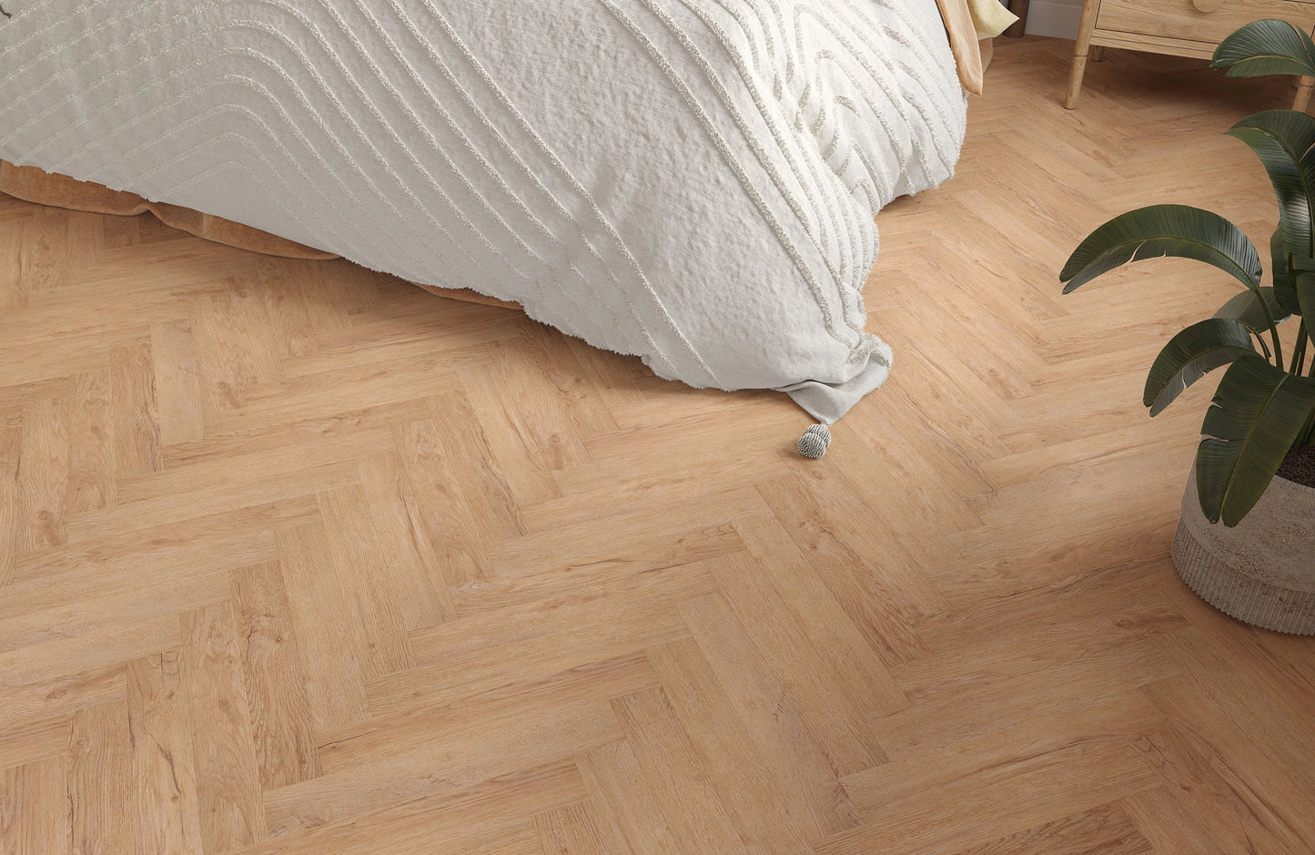 Alba Moonlight Oak Herringbone 2mm Waterproof Glue Down LVT