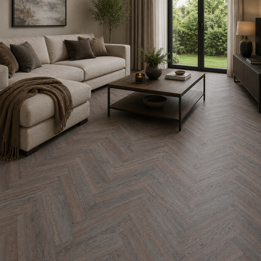 Rustic Oak 8mm Kingsley Herringbone Laminate Flooring