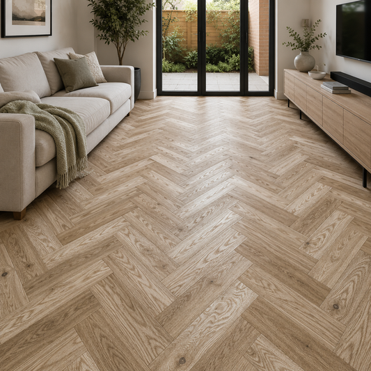 Oak Verona Langley Herringbone Engineered Wood Flooring