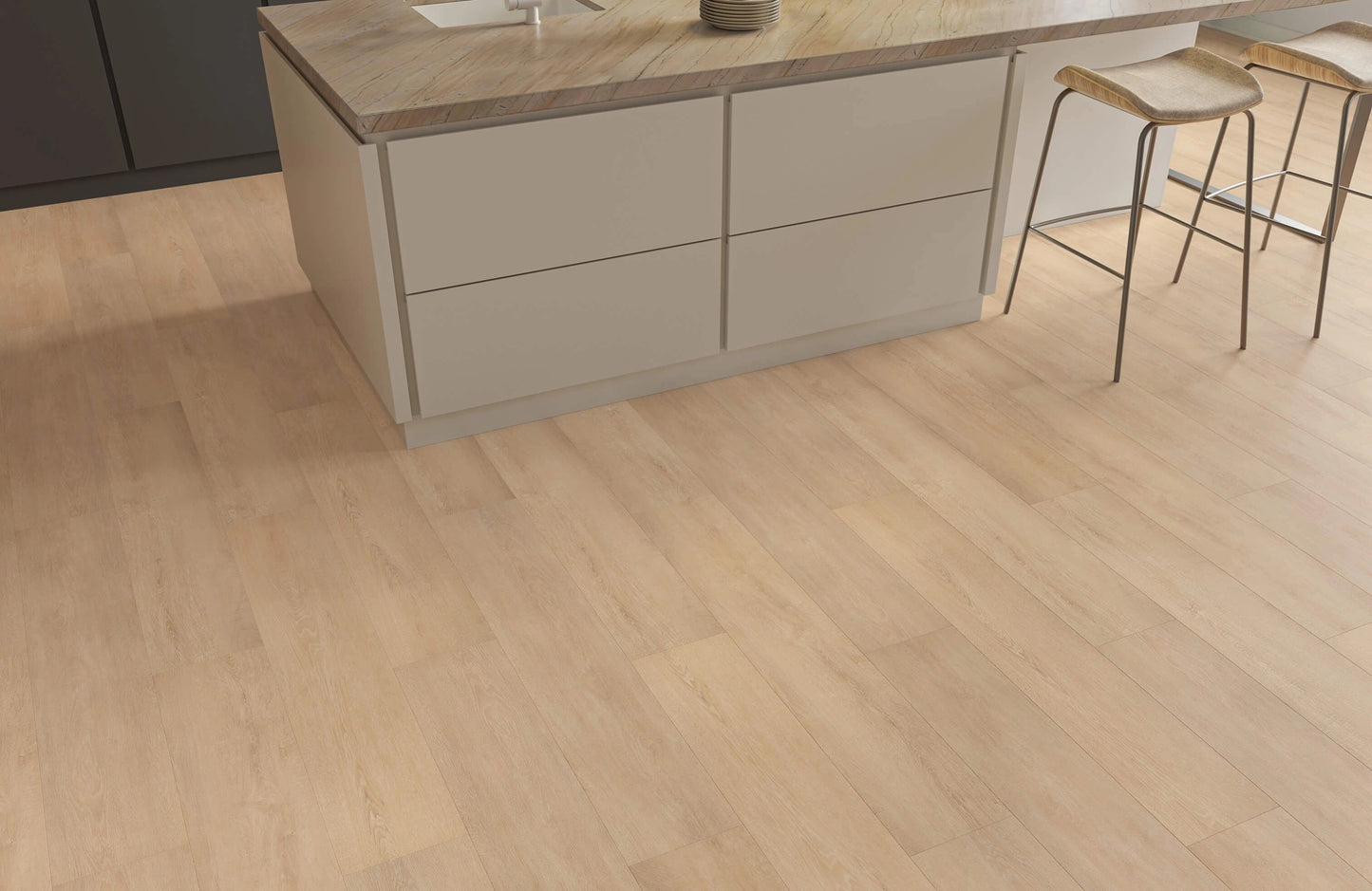 Waterproof Alba Sunrise Natural Oak 2mm Glue Down LVT