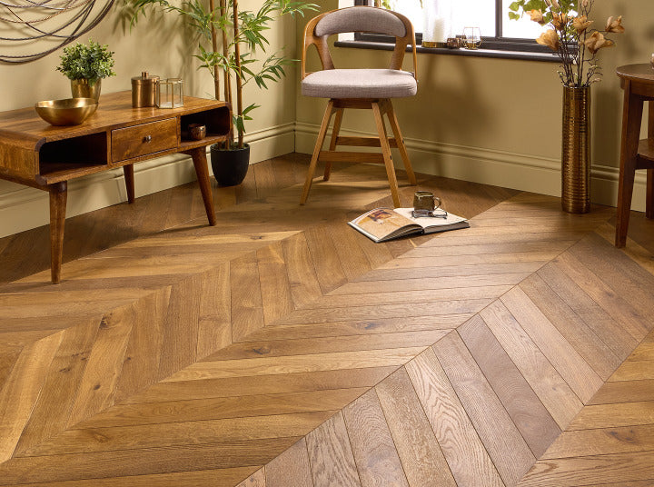Lumen Crestwood Chevron 15mm Engineered Wood Flooring