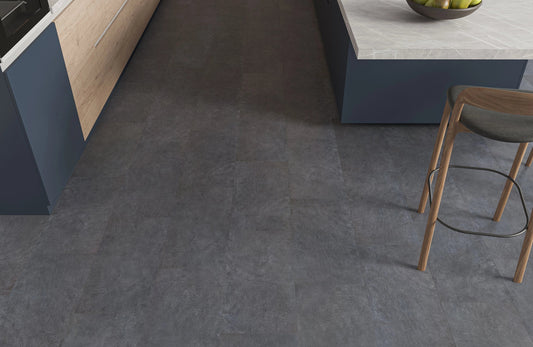 Waterproof LuxeTile CharMist Oak 2mm Glue Down LVT