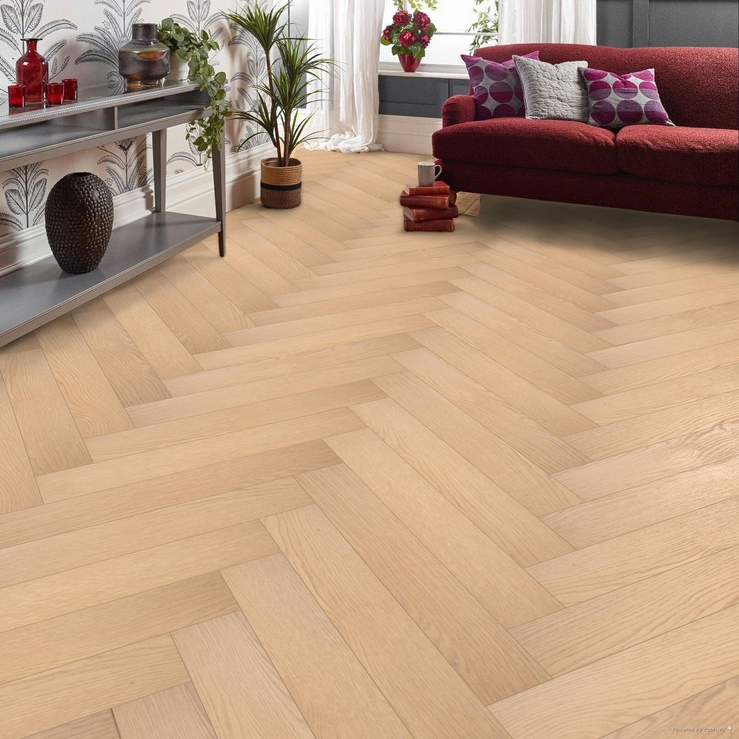 Kingsley 8mm Hartington Oak Herringbone Laminate Flooring